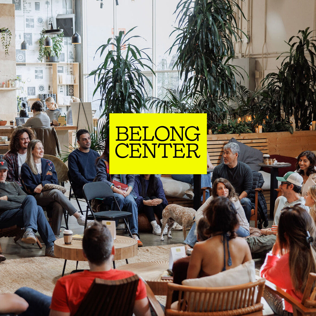 People gathering and connecting at Belong Center
